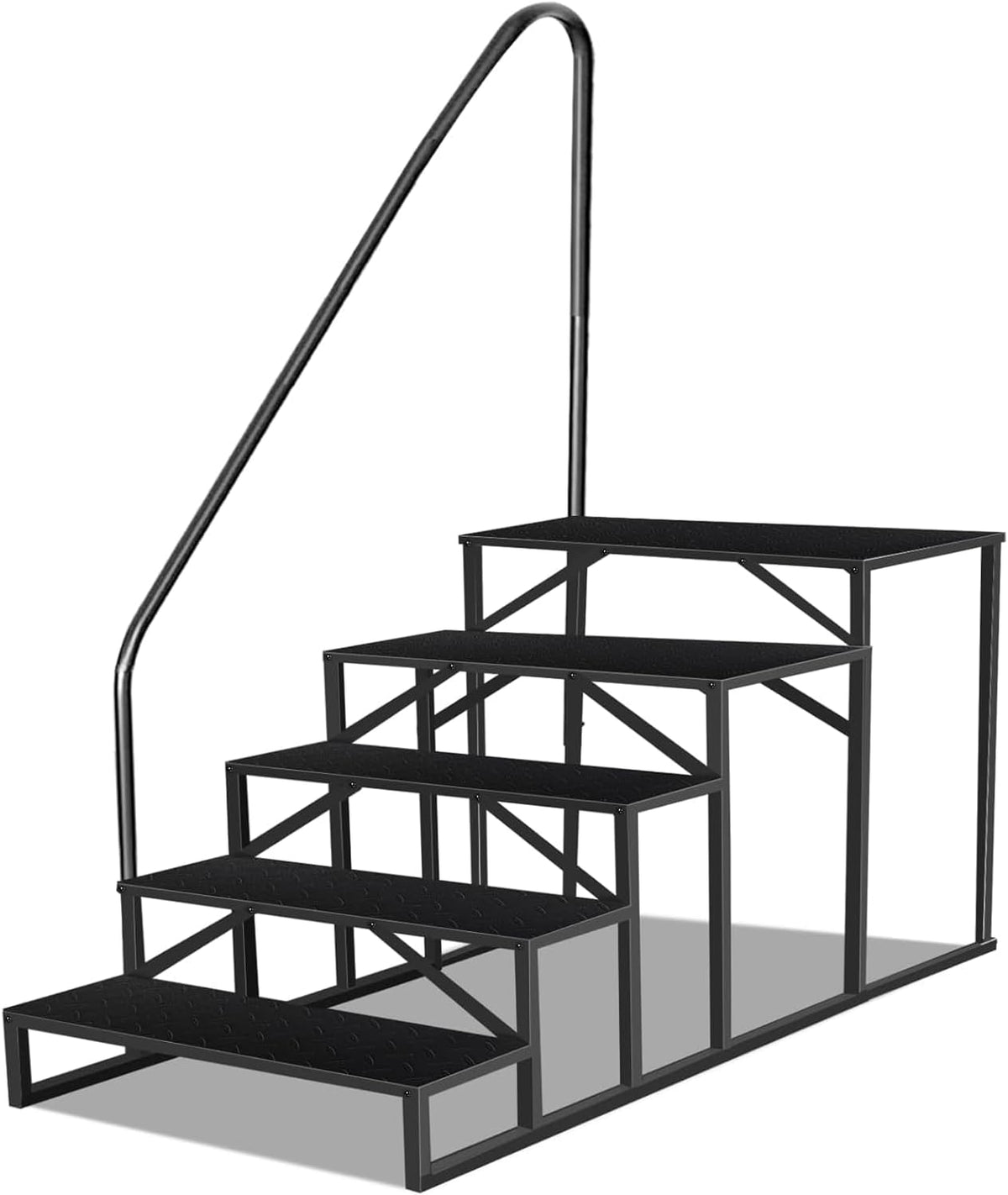 RV Stairs 5 Step, RV Steps Anti-Slip, Hot Tub Steps with Handrail, 660 lbs Hot Tub Steps Step