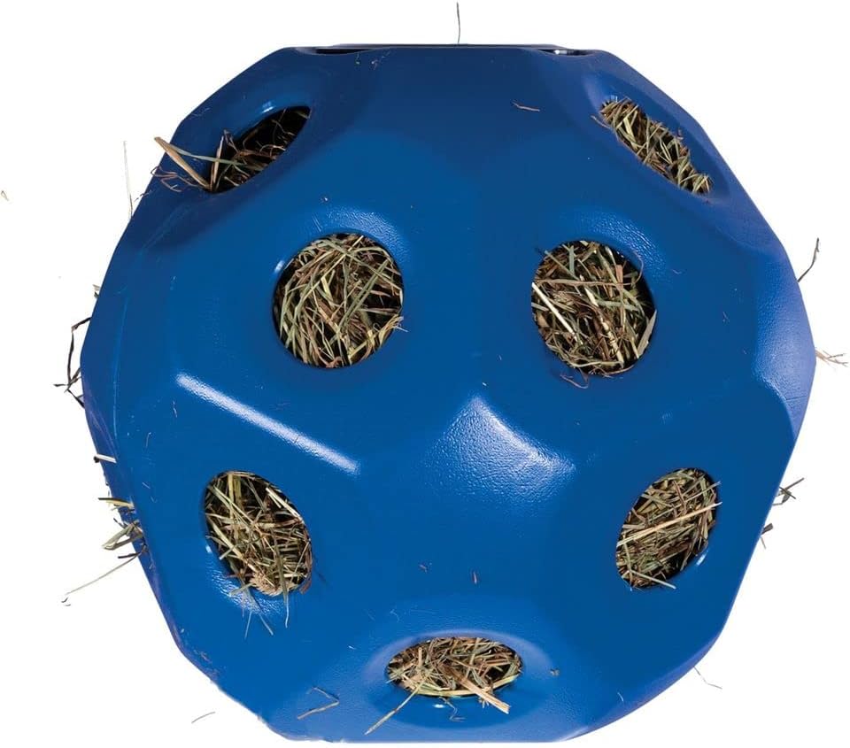 Schneiders Slow Feed Hay Ball Feeder for Horses | Color Blue Horse Stable Companion | Slow Feed