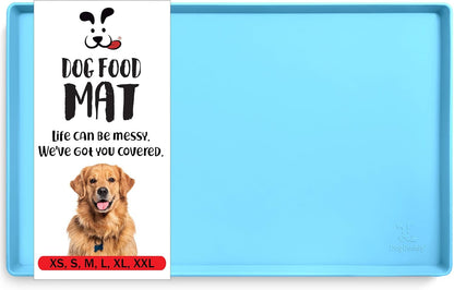 DogBuddy Dog Food Mat – Waterproof Dog Bowl Mat for Food and Water, Silicone Pet Feeding Mats for