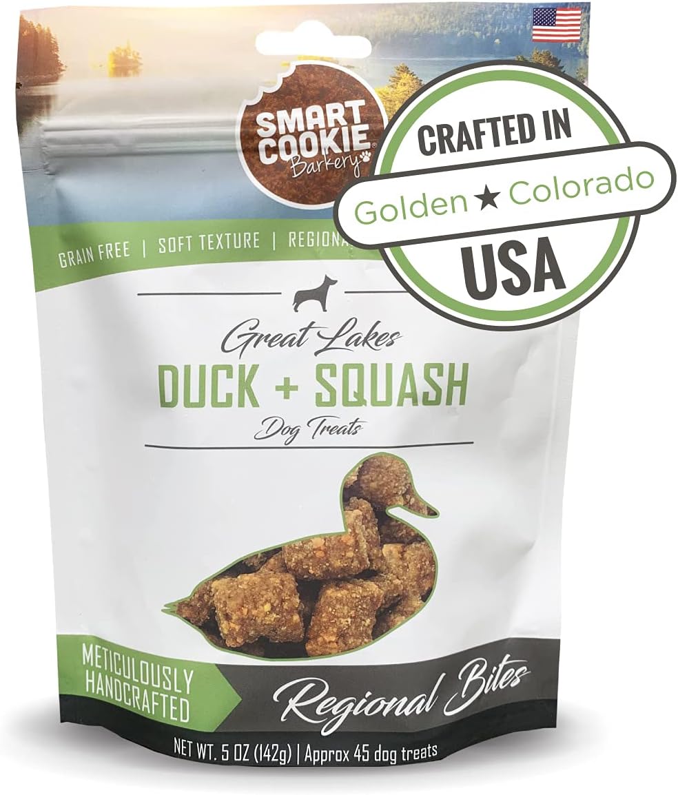 Smart Cookie All Natural Soft Dog Treats - Duck & Squash - Training Treats for Dogs with Allergies