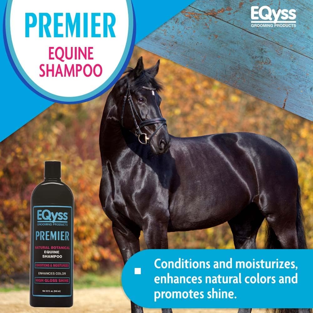 EQyss Premier Equine Horse Shampoo - Conditions and Moisturizes Coat, Enhances Color, Promotes