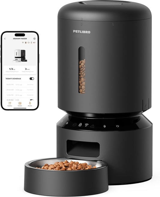 PETLIBRO Automatic Cat Feeder, 5G WiFi Automatic Dog Feeder with Freshness Preservation, 5L Timed