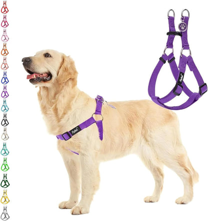 PUPTECK No Pull Dog Harness Soft Adjustable Basic Nylon Step in Puppy Vest Outdoor Walking with ID