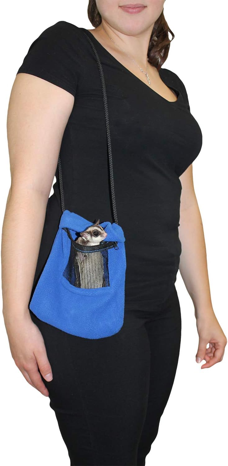Exotic Nutrition Economy Carry Bonding Pouch (Grey) - for Sugar Gliders, Squirrels, Marmosets
