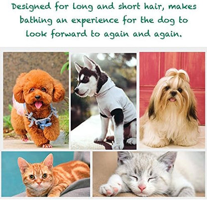 Dog Cat Pet Grooming Brush - Silicone Massage Brush for Deshedding and Bathing, Anti-Slip Rubber