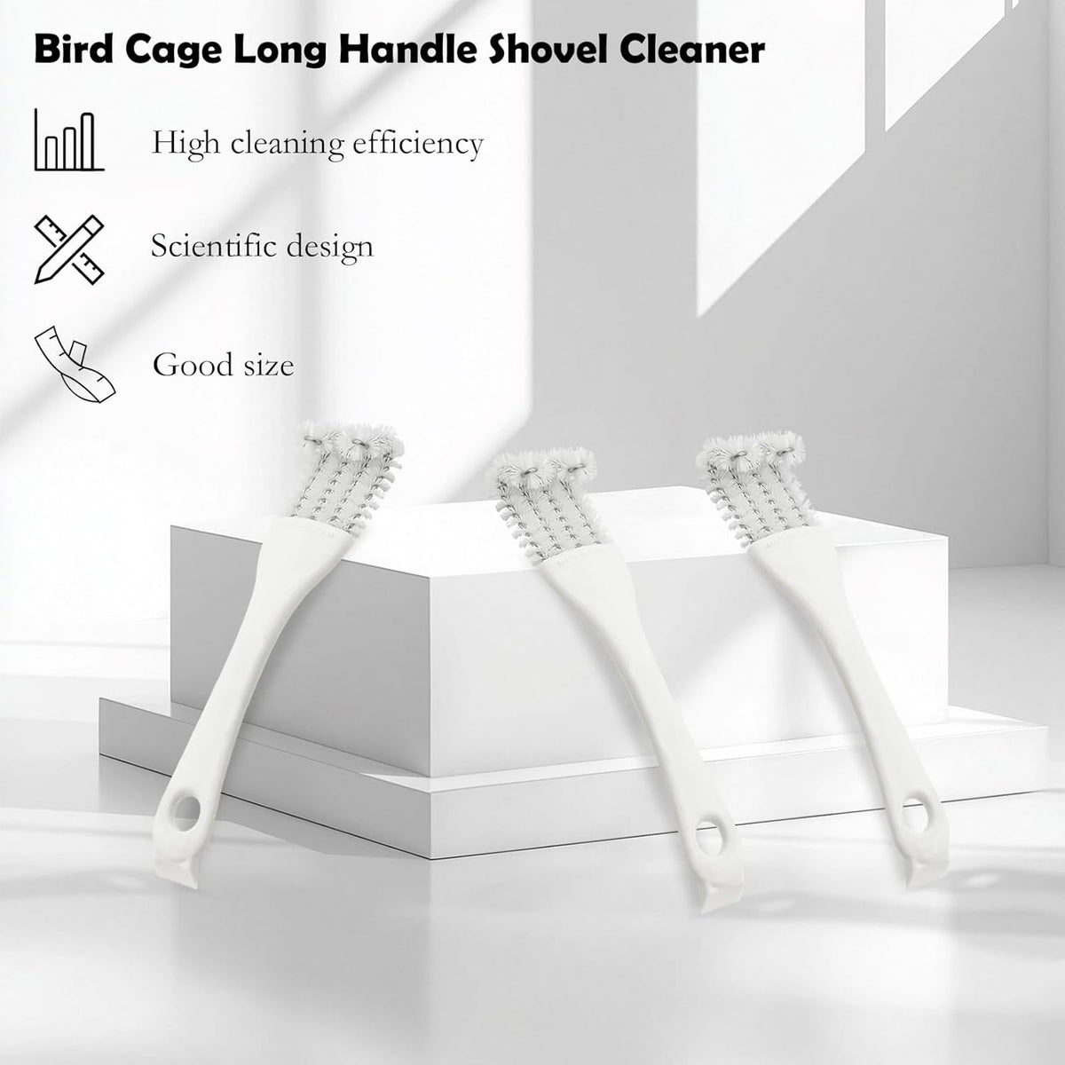 2Pcs Bird Cage Long Handle Shovel Cleaner, Bird Cage Tool Accessories Supplies, for Better Cleaning