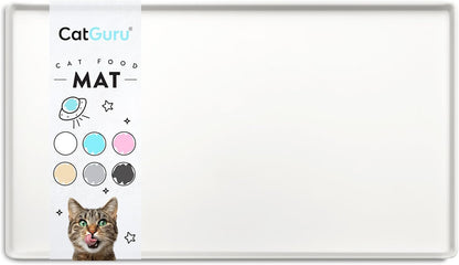 CatGuru Cat Food Mat, Small & Large Pet Placemat, 100% Waterproof Cat Feeding Mat, Silicone Mats