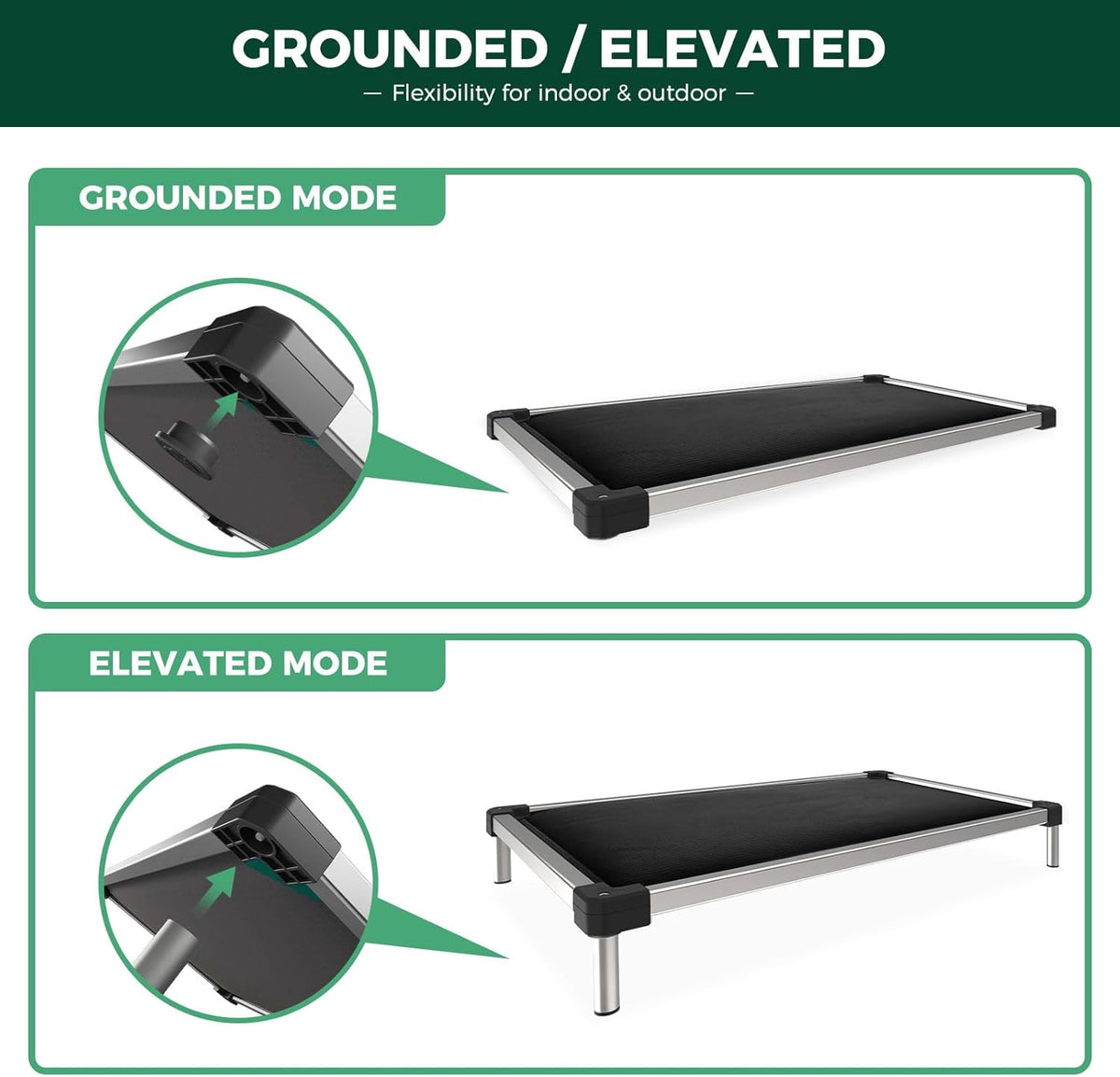 FXW TitanNest Chew-Proof Elevated Dog Bed, Raised Cot for Indoor/Outdoor/Camping Use, Durable &