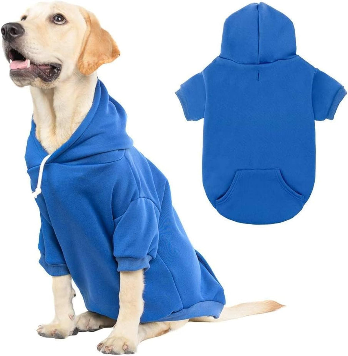 KOOLTAIL Basic Dog Hoodie - Soft and Warm Dog Hoodie Sweater with Leash Hole and Pocket, Dog Winter