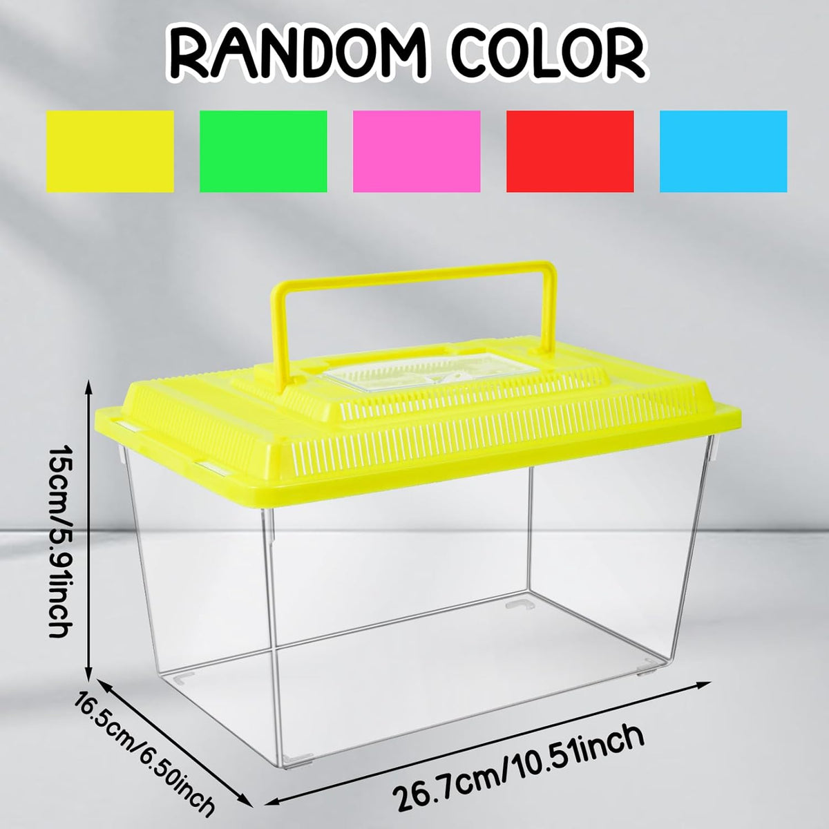 12Pcs Plastic Reptile Terrariums Carrier Cage, Tarantula Enclosure Breeding Box Hatching Container