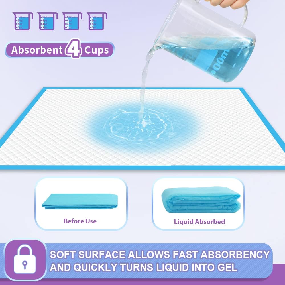 IMMCUTE Puppy Pee Pads 22"x23"-80Count | Dog Pee Training Pads Super Absorbent & Leak-Proof |