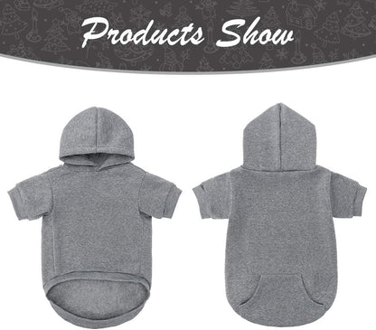 KOOLTAIL Basic Dog Hoodie - Soft and Warm Dog Hoodie Sweater with Leash Hole and Pocket, Dog Winter