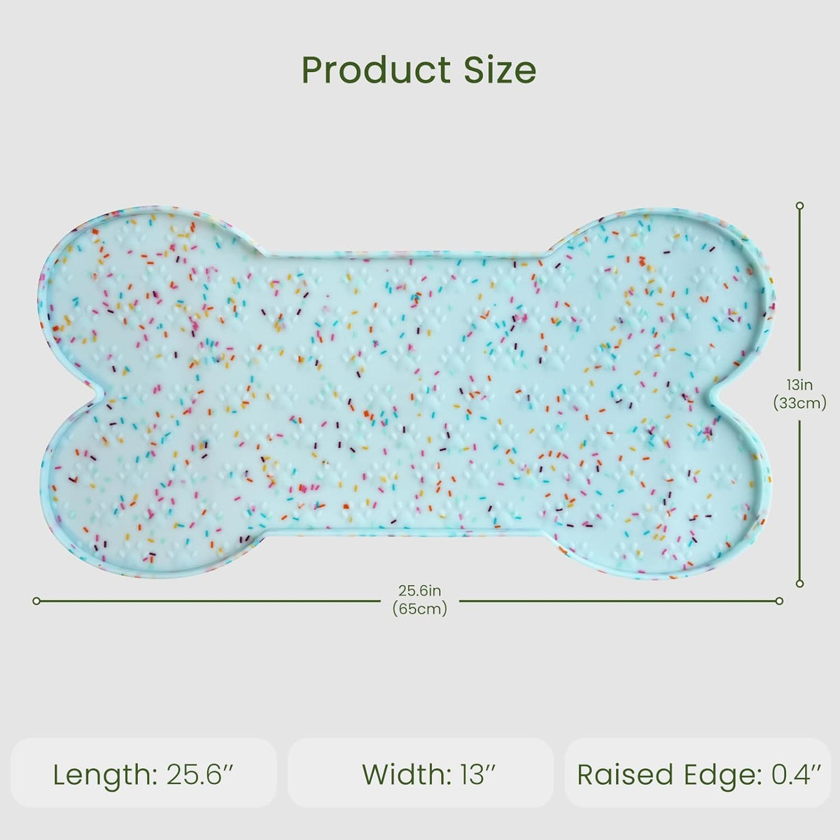 Dog Food Mat Anti-Slip Silicone Dog Bowl Mat Thicker Pet Placemat Waterproof Cat Feeder Pad with