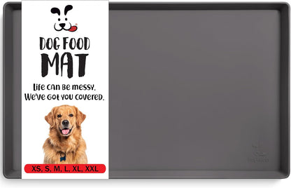 DogBuddy Dog Food Mat – Waterproof Dog Bowl Mat for Food and Water, Silicone Pet Feeding Mats for