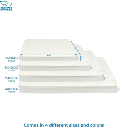 Best Pet Supplies Cute Dog Crate Mat Flat Bed with Waterproof Exterior, Thick Orthopedic Egg Foam