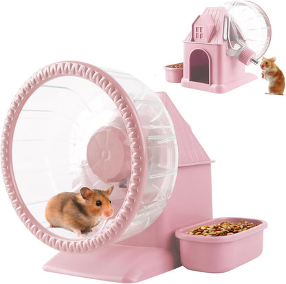 4 in 1 Silent Large Hamster Wheel Multifunctional Hamster Running Wheel Quite Running Spinner Wheel