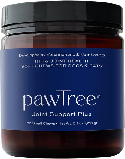 pawTree Joint & Hip Support Supplement for Dogs & Cats with Glucosamine, Chondroitin, MSM, Tumeric