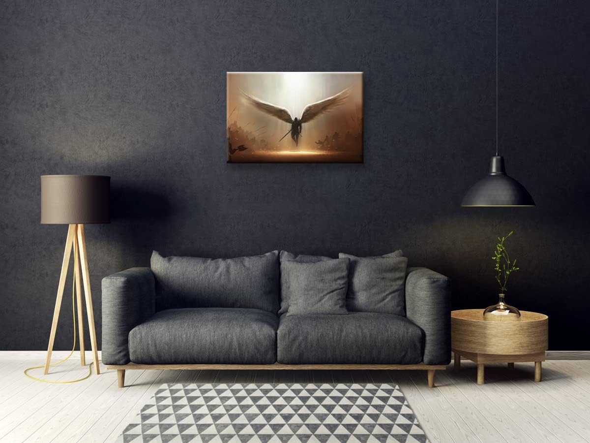 Fantasy Angel Stretched Canvas Wall Art for Living Room Bedroom Home Decoration,Abstract Anime