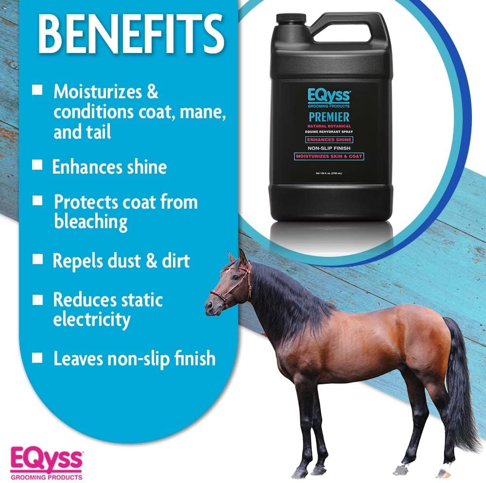 EQyss Premier Equine Rehydrant Spray - Moisturize Horse's Skin & Coat, Add Shine, Detangle, Repel