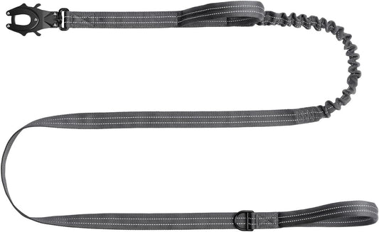 ICEFANG Tactical Dog Leash,K9 Training Walking Bungee Lead with 2 Control Handle,Heavy Duty Quick