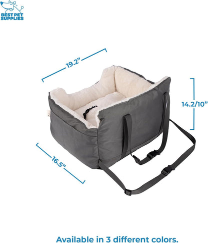 Best Pet Supplies Dog Pet Booster Seat, Dog Car Seats for Small Dogs & Medium Dogs, Soft Plush