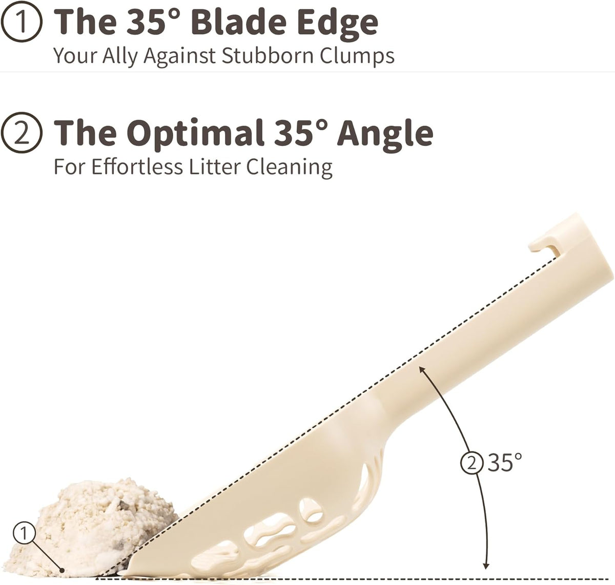 Lady N - Infinity Cat Litter Scoop: Easy Sifting with 8-Shaped Hole Design for Tofu Cat Litter and