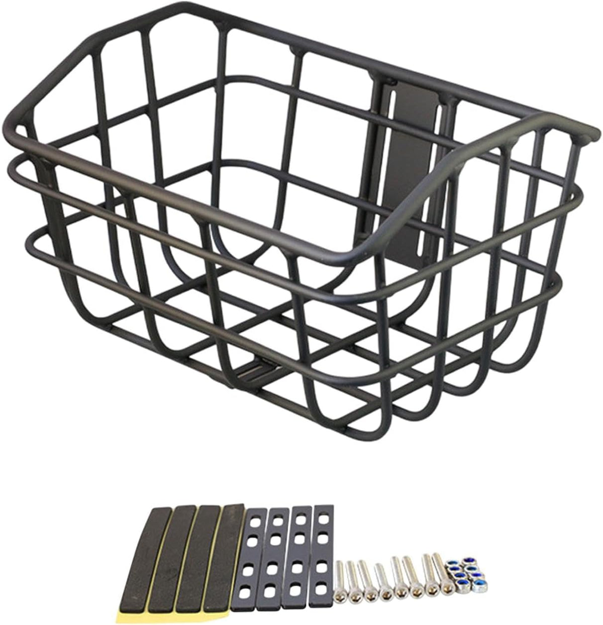 Basket Black Front Sturdy Construction Aluminum Alloy Large Capacity Accessories Cargo Container
