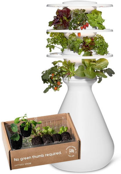 Farmstand Starter Kit with Glow Rings and 18 Seedling Credits | Small Hydroponic Growing System Kit