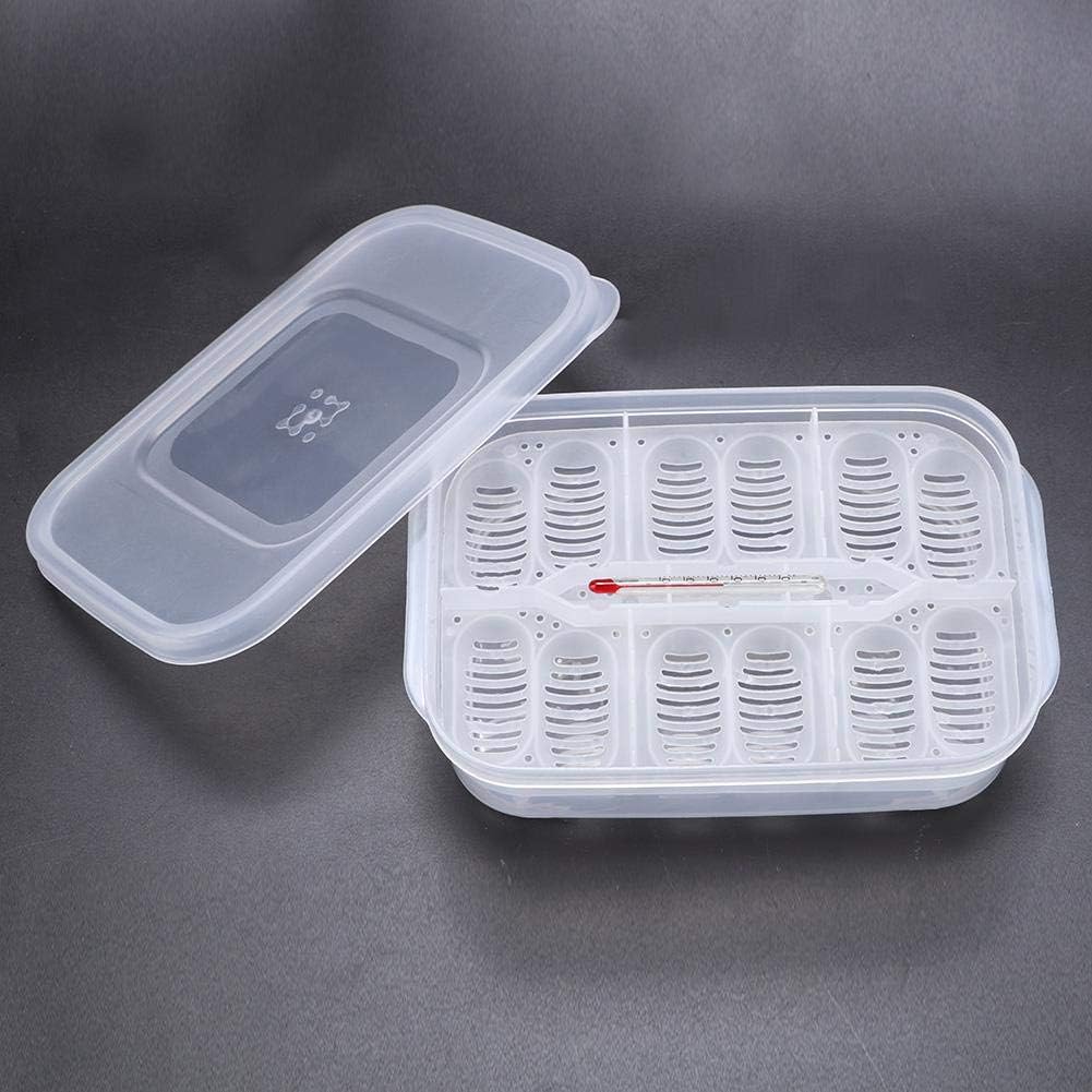 Zerodis Reptile Breeding Box, Plastic Incubator with Transparent Lid for Hatching Gecko, Lizards