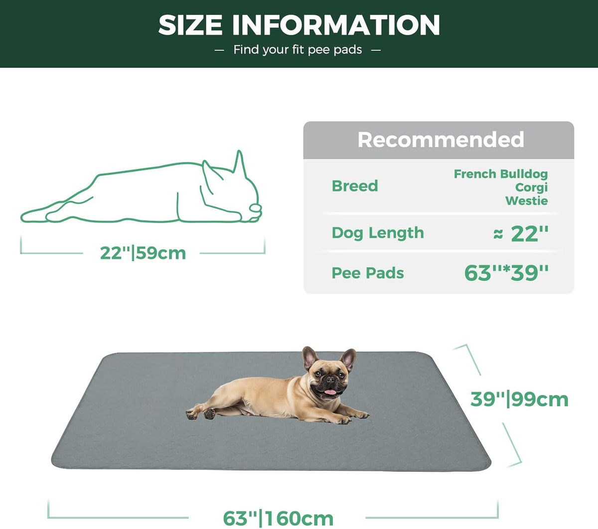 FXW Washable Pee Pads for Dogs, Puppy Pads with Super Absorbent, Specifically Designed for FXW