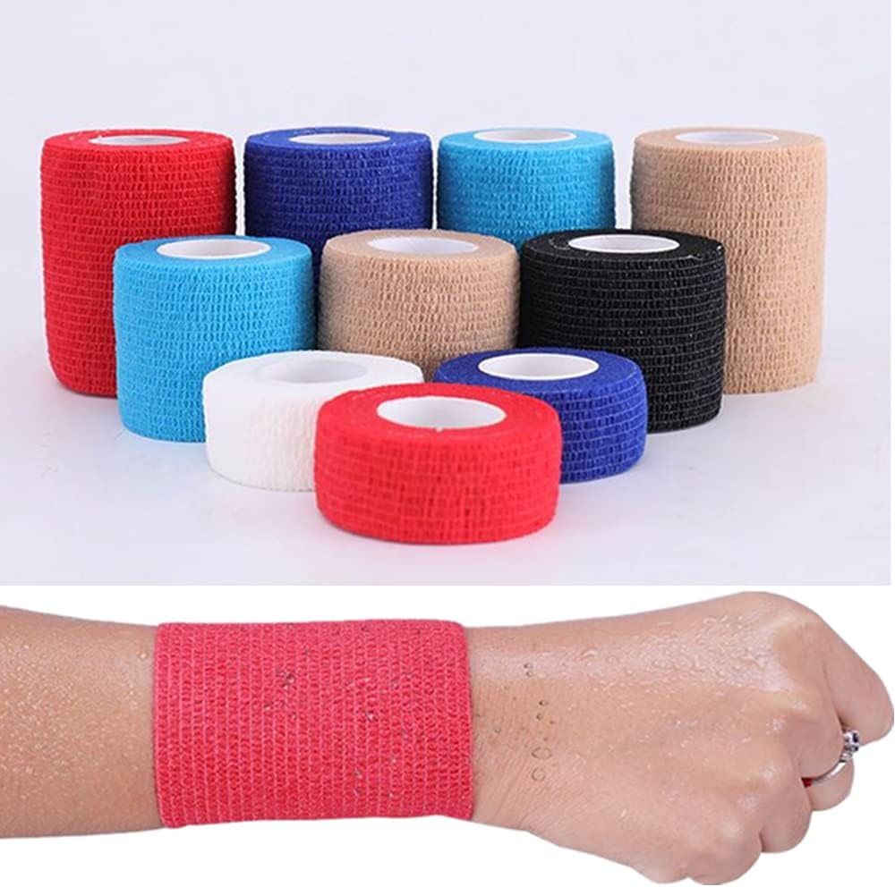 6 Pack 3" x 5 Yards Self Adhesive Bandage Wrap Breathable Cohesive Vet Wrap for Pets, Elastic