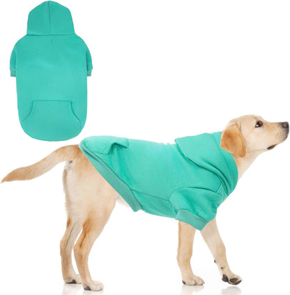 KOOLTAIL Basic Dog Hoodie - Soft and Warm Dog Hoodie Sweater with Leash Hole and Pocket, Dog Winter
