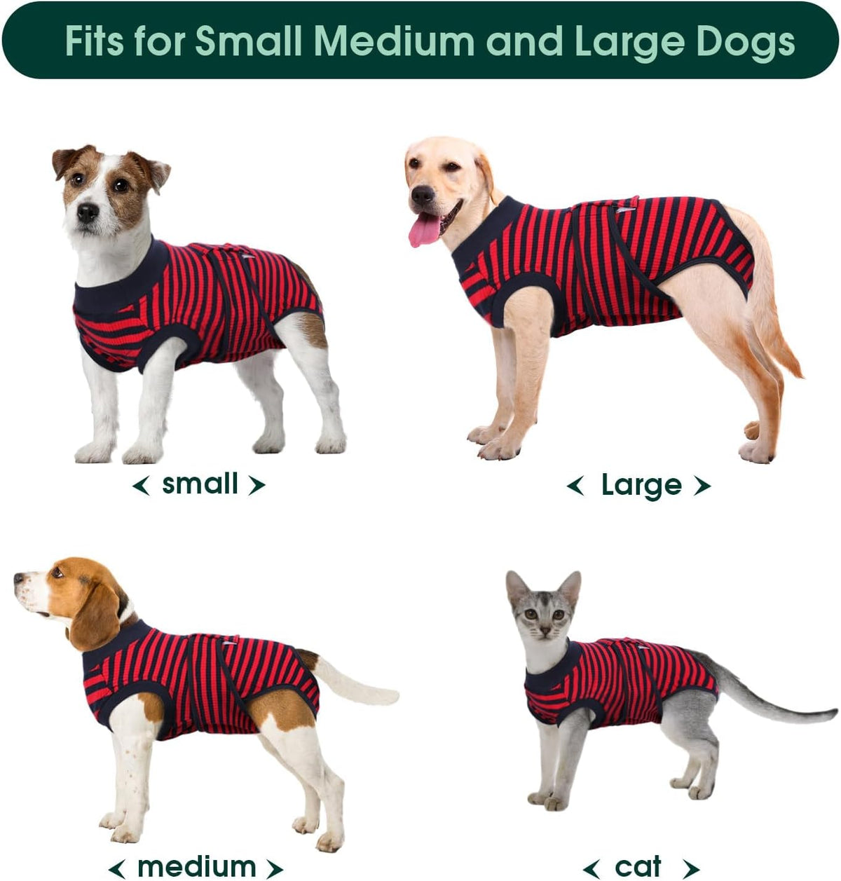 Kuoser Recovery Suit for Dogs Cats After Surgery, Professional Pet Recovery Shirt Dog Abdominal