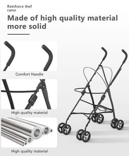 Pet Stroller with 4 Wheels for Small/Medium Pets, Portable Travel Foldable Carrier Jogger for Dog