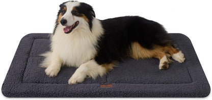 Joydeco Low Profile Dog Crate Mat Reversible Bed Pad, Washable Dog Pad Mat with Ultra Soft Fleece