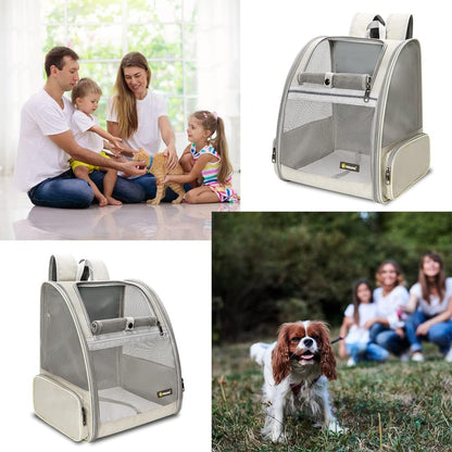 Texsens Pet Backpack Carrier for Small Cats Dogs | Ventilated Design, Safety Straps, Buckle