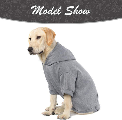 KOOLTAIL Basic Dog Hoodie - Soft and Warm Dog Hoodie Sweater with Leash Hole and Pocket, Dog Winter