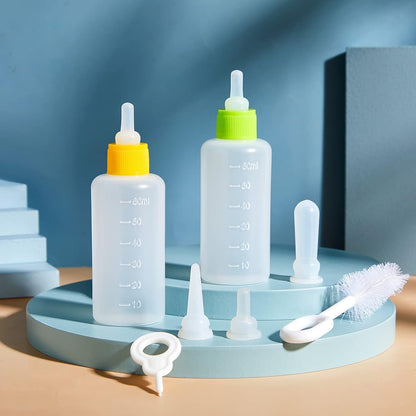 Tondiamo 16 Pieces Pet Feeding Bottle Kit Kitten Bottles Kitten Milk Replacer Puppy Milk Feeder