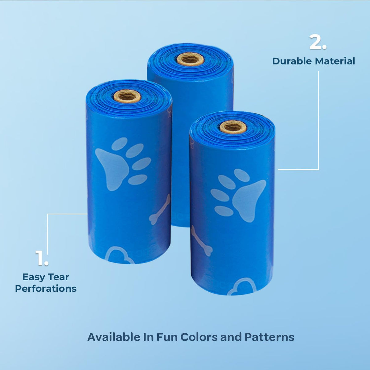 Best Pet Supplies Dog Poop Bags (150 Bags) for Waste Refuse Cleanup, Doggy Roll Replacements for