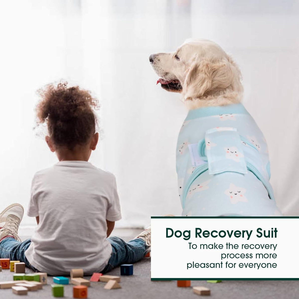 Kuoser Recovery Suit for Dogs Cats After Surgery, Professional Pet Recovery Shirt Dog Abdominal