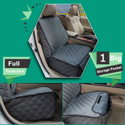 Waterproof Front Seat Cover Dog Car Seat Covers Nonslip and Full Protection with Side Flaps Fits