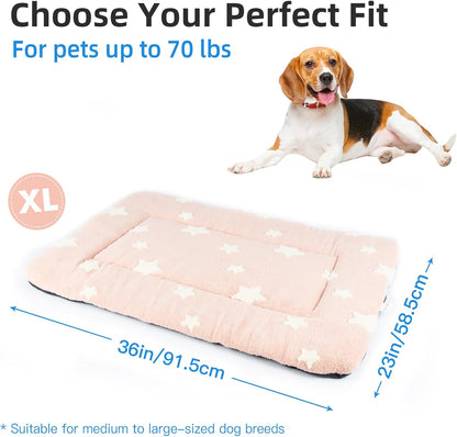 Mora Pets Dog Crate Pad Dog Kennel Bed Mat for Large Dogs Washable Cute Star Pet Bed for 36 inch