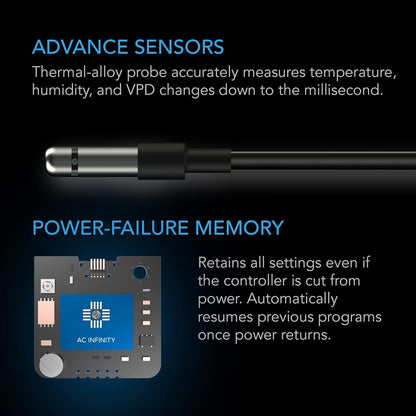 AC Infinity Controller 69 PRO+, Smart Environmental Controller 8-Port with Temp, Humidity, VPD