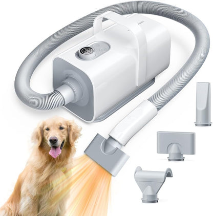 HomeRunPet Dog Dryer, Pet Hair Dryer with 99 Adjustable Wind Speed and Temperature Control, 3