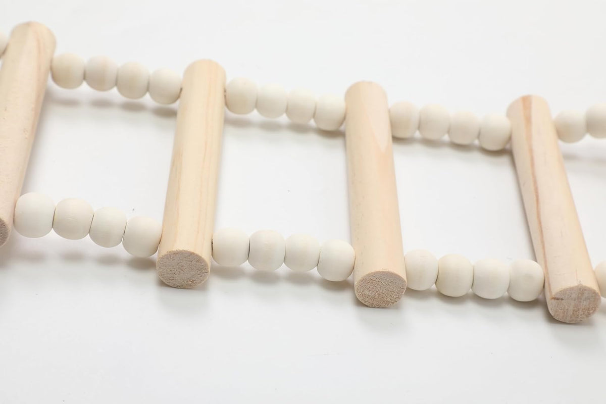 SIMENA Wooden Climbing Ladder for Birds & Hamsters, Interactive Swing & Ladder Toys for Small Pets