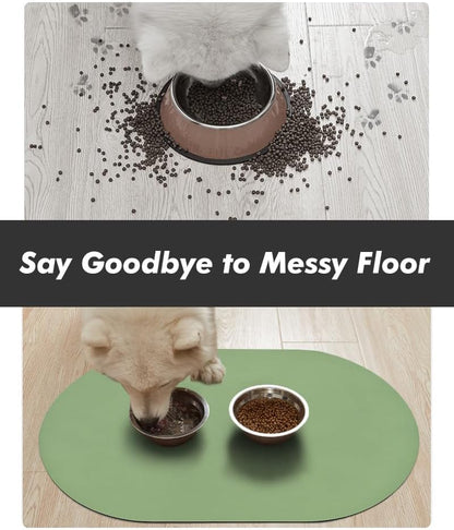 Absorbent Dog Food Mat-Dog Cat Mat for Food and Water Bowl, Quick Dry Pet Food Mat, No Stains Pet