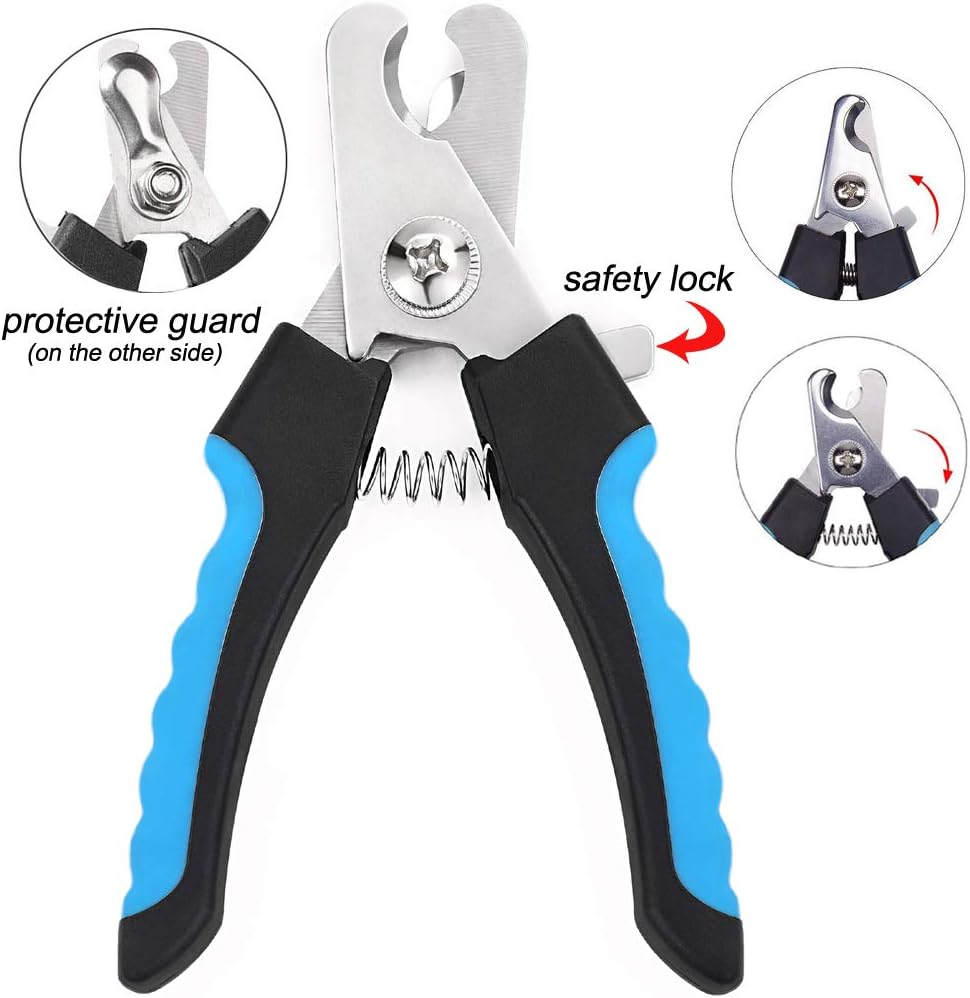 Dog Grooming Scissors Kit, Safety Round Tip, Heavy Duty Stainless Steel Dog Scissors and Nail