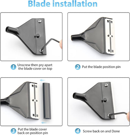 Algae Scraper for Glass Aquariums, Fish Tank Cleaner, Aquarium Algae Scrapers with 10 Stainless