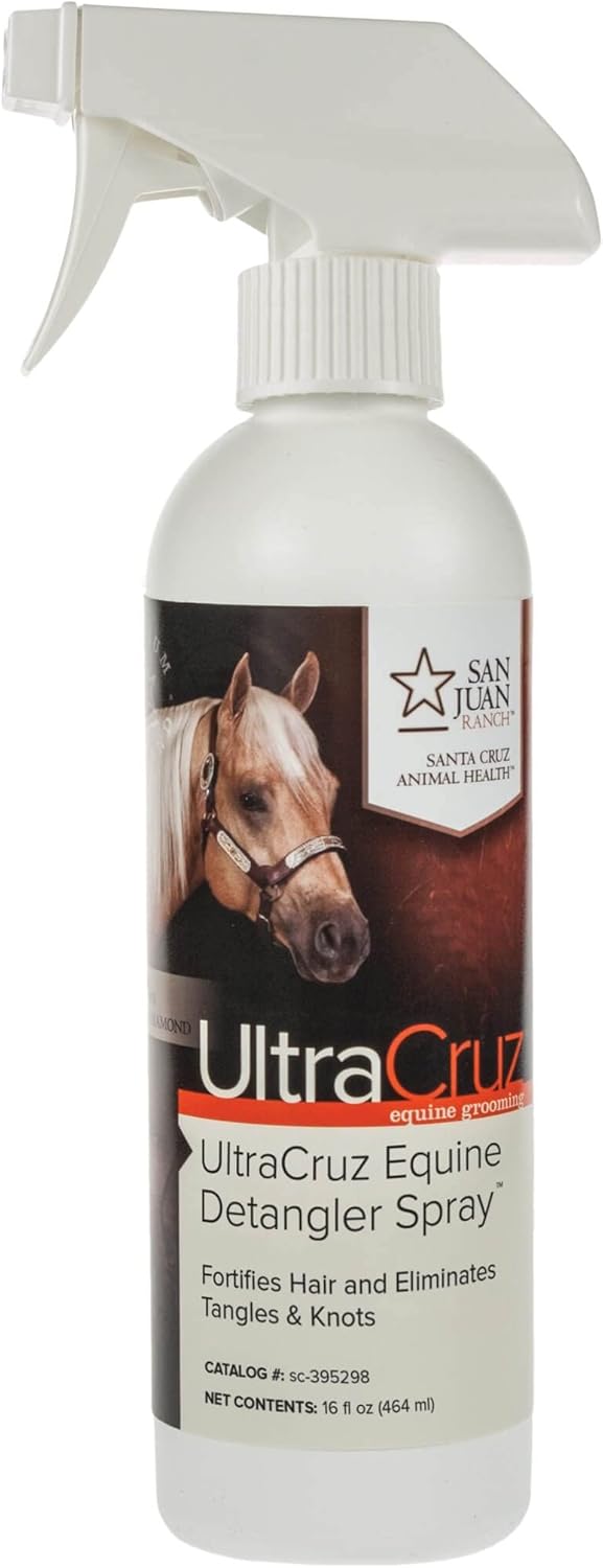 UltraCruz Equine Foaming Horse Shampoo, Conditioner Bundle, 32 oz Each with 16 oz Detangler