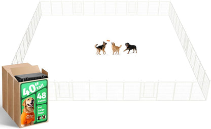 FXW Rollick Unleashed Dog Playpen for Indoor, Yard, RV Camping, 40 inch 48 Panels for Medium and